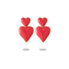 1 Pair Sweet Simple Style C Shape Heart Shape Enamel Plating Inlay 304 Stainless Steel Zircon Drop Earrings Ear Studs
