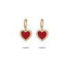 1 Pair Sweet Simple Style C Shape Heart Shape Enamel Plating Inlay 304 Stainless Steel Zircon Drop Earrings Ear Studs