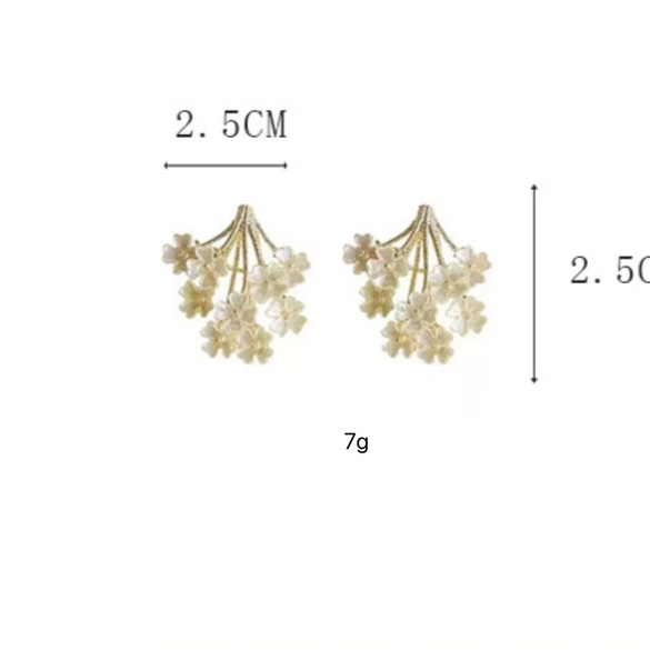1 Pair Sweet Simple Style Flower Alloy Ear Studs