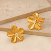 1 Pair Sweet Simple Style Flower Inlay 304 Stainless Steel Zircon 18K Gold Plated Ear Studs