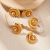 1 Pair Vacation Beach Classic Style Conch Plating Inlay 304 Stainless Steel Artificial Pearls 14K Gold Plated Ear Studs