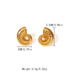 1 Pair Vacation Beach Classic Style Conch Plating Inlay 304 Stainless Steel Artificial Pearls 14K Gold Plated Ear Studs