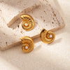 1 Pair Vacation Beach Classic Style Conch Plating Inlay 304 Stainless Steel Artificial Pearls 14K Gold Plated Ear Studs