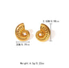 1 Pair Vacation Beach Classic Style Conch Plating Inlay 304 Stainless Steel Artificial Pearls 14K Gold Plated Ear Studs