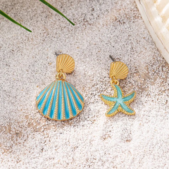 1 Pair Vacation Beach Shell Zinc Alloy Drop Earrings