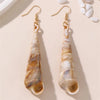 1 Pair Vacation Beach Simple Style Scallop Starfish Conch Alloy Plastic Drop Earrings