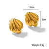 1 Pair Vacation Beach Simple Style Solid Color Shell Plating 304 Stainless Steel 18K Gold Plated Ear Studs