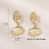 1 Pair Vacation Beach Starfish Conch Shell Alloy Silica Gel Drop Earrings