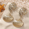 1 Pair Vacation Beach Starfish Conch Shell Alloy Silica Gel Drop Earrings