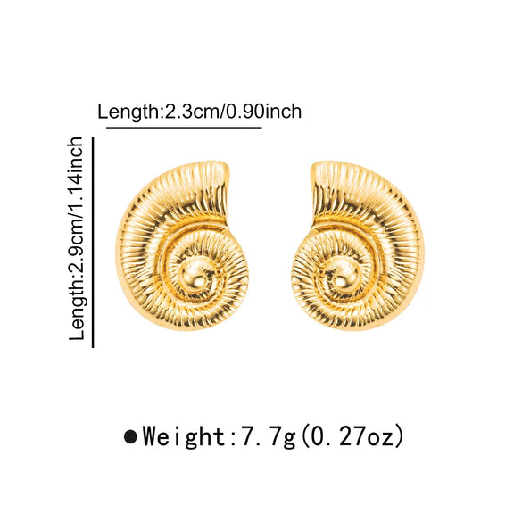 1 Pair Vacation Beach Starfish Coral Plating 304 Stainless Steel Ear Studs