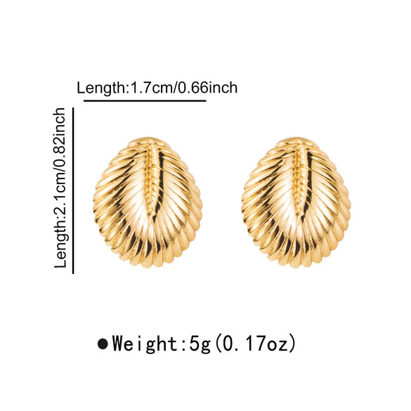 1 Pair Vacation Beach Starfish Coral Plating 304 Stainless Steel Ear Studs