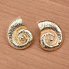 1 Pair Vacation Conch Plating Metal Ear Studs