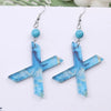 1 Pair Vacation Letter Arylic Drop Earrings