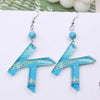 1 Pair Vacation Letter Arylic Drop Earrings