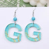 1 Pair Vacation Letter Arylic Drop Earrings