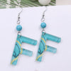 1 Pair Vacation Letter Arylic Drop Earrings