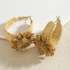 1 Pair Vacation Simple Style Flower Alloy Raffia Earrings