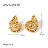 1 Pair Vacation Solid Color Plating 304 Stainless Steel 18K Gold Plated Earrings