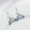 1 Pair Vacation Sweet Color Block Fish Tail Arylic Imitation Pearl Drop Earrings