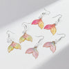 1 Pair Vacation Sweet Color Block Fish Tail Arylic Imitation Pearl Drop Earrings