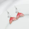 1 Pair Vacation Sweet Color Block Fish Tail Arylic Imitation Pearl Drop Earrings