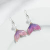 1 Pair Vacation Sweet Color Block Fish Tail Arylic Imitation Pearl Drop Earrings