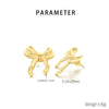 1 Pair Vintage Style Bow Knot Plating 304 Stainless Steel 18K Gold Plated Ear Studs