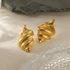 1 Pair Vintage Style Classic Style Conch Shell Plating 304 Stainless Steel Ear Studs