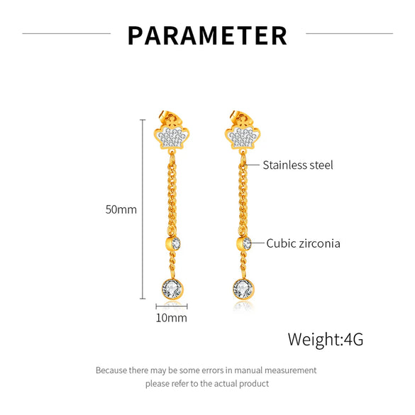 1 Pair Vintage Style Classic Style Cross Heart Shape Crown Inlay 304 Stainless Steel Artificial Pearls Zircon Drop Earrings