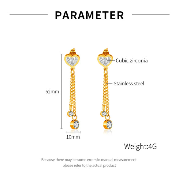 1 Pair Vintage Style Classic Style Cross Heart Shape Crown Inlay 304 Stainless Steel Artificial Pearls Zircon Drop Earrings