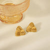 1 Pair Vintage Style Classic Style Triangle Geometric Spiral Stripe Plating 304 Stainless Steel 18K Gold Plated Ear Studs