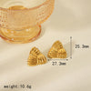 1 Pair Vintage Style Classic Style Triangle Geometric Spiral Stripe Plating 304 Stainless Steel 18K Gold Plated Ear Studs