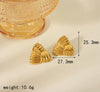 1 Pair Vintage Style Classic Style Triangle Geometric Spiral Stripe Plating 304 Stainless Steel 18K Gold Plated Ear Studs