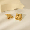 1 Pair Vintage Style Classic Style Triangle Geometric Spiral Stripe Plating 304 Stainless Steel 18K Gold Plated Ear Studs