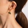 1 Pair Vintage Style Classic Style Water Droplets Inlay 304 Stainless Steel Malay Jade 18K Gold Plated Drop Earrings