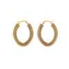 1 Pair Vintage Style Commute Circle Plating Hollow Out Stainless Steel 18K Gold Plated Hoop Earrings