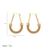 1 Pair Vintage Style Commute Circle Plating Hollow Out Stainless Steel 18K Gold Plated Hoop Earrings