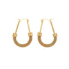 1 Pair Vintage Style Commute Circle Plating Hollow Out Stainless Steel 18K Gold Plated Hoop Earrings