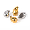 1 Pair Vintage Style Commute Water Droplets Plating 304 Stainless Steel 18K Gold Plated Ear Studs