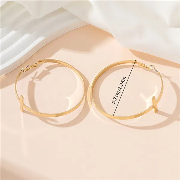 1 Pair Vintage Style Exaggerated Round Alloy Earrings