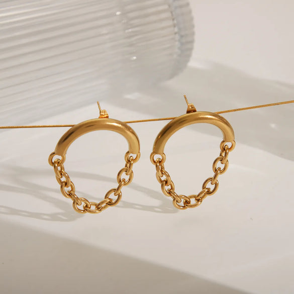 1 Pair Vintage Style Exaggerated Simple Style Sun Hollow Out 304 Stainless Steel 18K Gold Plated Ear Studs