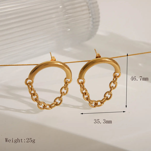 1 Pair Vintage Style Exaggerated Simple Style Sun Hollow Out 304 Stainless Steel 18K Gold Plated Ear Studs