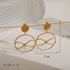 1 Pair Vintage Style Exaggerated Simple Style Sun Hollow Out 304 Stainless Steel 18K Gold Plated Ear Studs