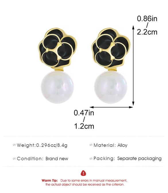 1 Pair Vintage Style Flower Alloy Drop Earrings
