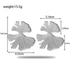 1 Pair Vintage Style French Style Simple Style Heart Shape Ginkgo Leaf Fish Tail Plating 304 Stainless Steel Drop Earrings