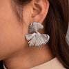 1 Pair Vintage Style French Style Simple Style Heart Shape Ginkgo Leaf Fish Tail Plating 304 Stainless Steel Drop Earrings