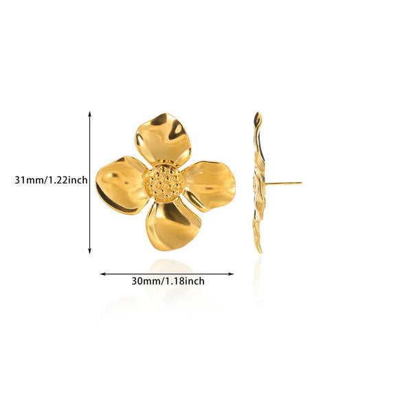 1 Pair Vintage Style French Style Starfish Conch Shell Plating 304 Stainless Steel Ear Studs