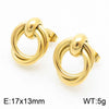 1 Pair Vintage Style Geometric Plating 304 Stainless Steel 18K Gold Plated Ear Studs