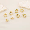 1 Pair Vintage Style Geometric Plating 304 Stainless Steel 18K Gold Plated Ear Studs