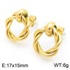 1 Pair Vintage Style Geometric Plating 304 Stainless Steel 18K Gold Plated Ear Studs